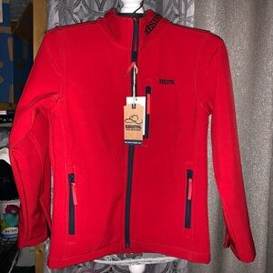 Boys Medium Red Western Softshell Jacket with Navy Accents by Resistol•NWT!